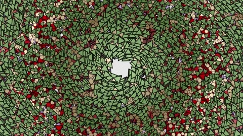 Abstract Geometric Shapes Mosaic Pattern With Dense Texture, Transition Stock Footage 317947347