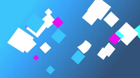 Abstract geometric shapes in motion with blue gradient background and subtl.. Stock Footage 340911848