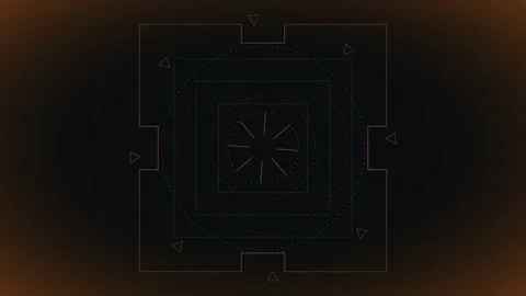 Abstract geometric shapes in motion create a digital pattern Stock Footage 337069589