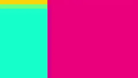 Abstract Geometric Shapes Motion Graphic with Bright Pink Yellow Teal Colors Stock Footage 340942462