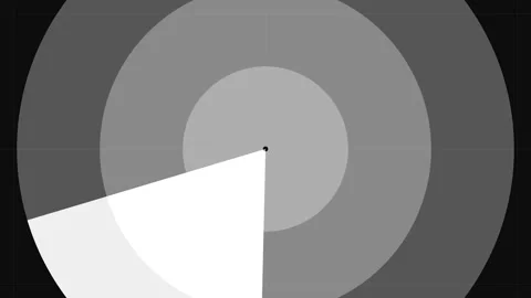 Abstract geometric shapes with moving sectors in grayscale during digital p.. Stock Footage 340910073