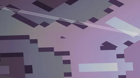 Abstract Geometric Shapes Moving in Soft Purple Light Vídeo Stock 337916266