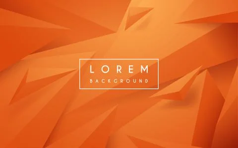 Abstract geometric shapes orange background Stock Illustration