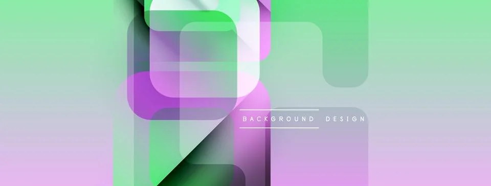 Abstract geometric shapes overlap, creating soft gradient background. Pastel Stock Illustration
