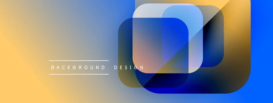 Abstract geometric shapes overlap, creating vibrant gradient background. Text 스톡 일러스트