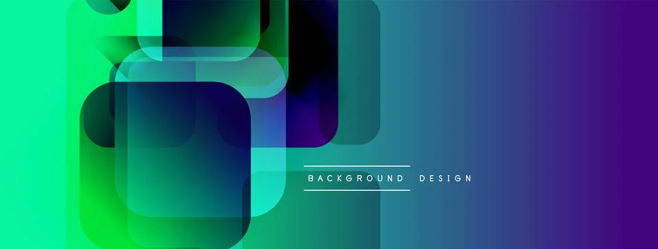 Abstract geometric shapes overlap, creating vibrant gradient effect. Modern 스톡 일러스트