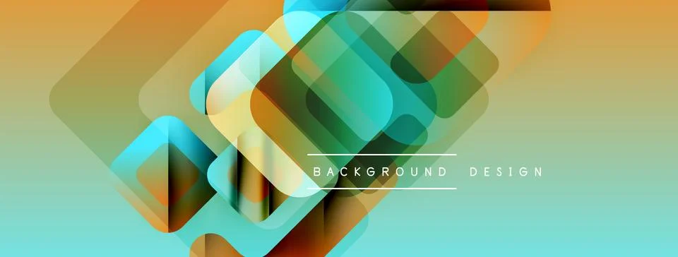 Abstract geometric shapes overlap, creating vibrant gradient background. Modern 스톡 일러스트