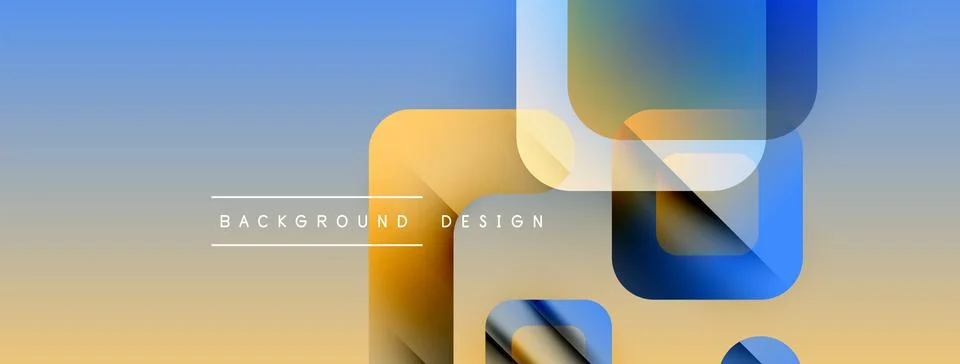 Abstract geometric shapes overlap, creating layered visual effect. Gradient Stockillustratie