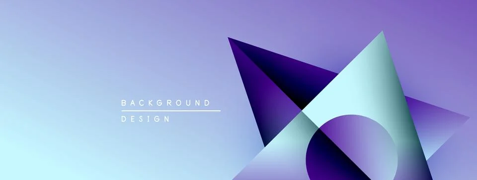 Abstract geometric shapes overlap, creating dynamic visual effect. Gradient 스톡 일러스트