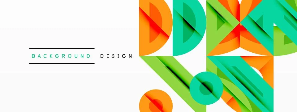 Abstract geometric shapes overlap, creating vibrant visual texture. Orange, 스톡 일러스트