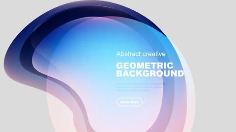 Abstract geometric shapes overlap, creating vibrant color gradients. Text box Illustrazione stock
