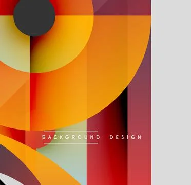 Abstract geometric shapes overlap, creating vibrant color gradients. Modern Stockillustratie