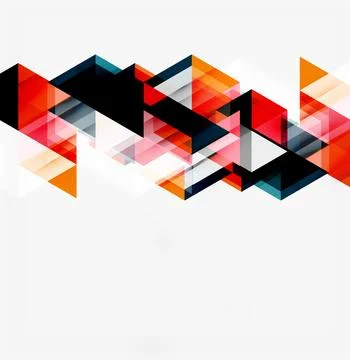 Abstract geometric shapes overlap, creating dynamic visual texture. Red, or.. 스톡 일러스트