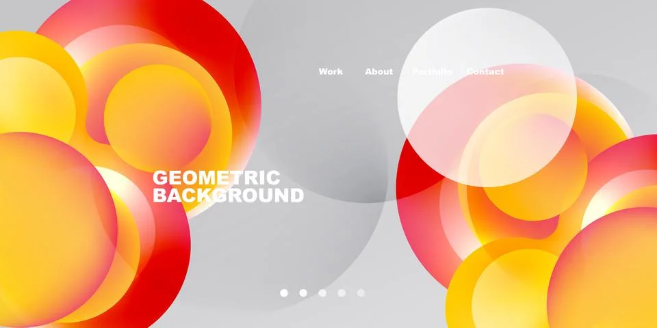 Abstract geometric shapes overlap, creating vibrant color gradients. Text Stock Illustration