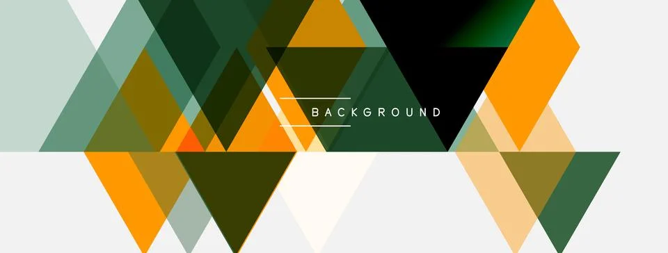Abstract geometric shapes overlap, creating dynamic visual texture. Orange, Stock Illustration
