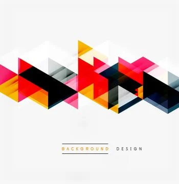 Abstract geometric shapes overlap, creating vibrant wave pattern. Modern desi Illustrazione stock