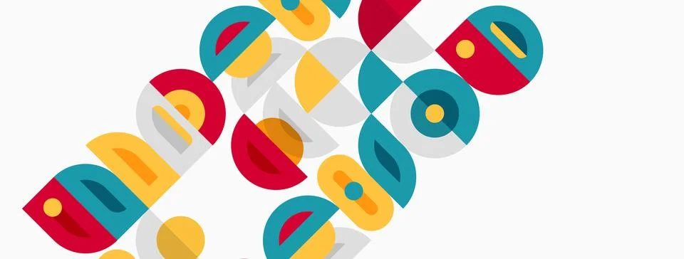 Abstract geometric shapes overlap, creating colorful diagonal pattern. Yellow 스톡 일러스트