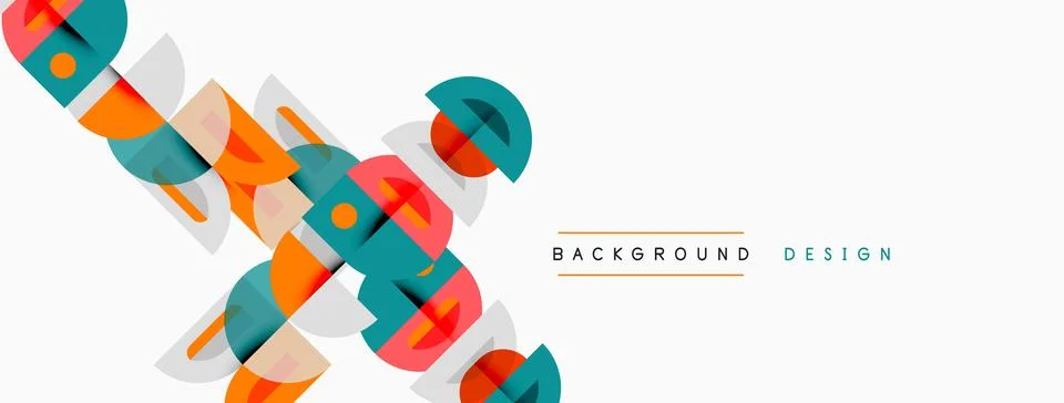 Abstract geometric shapes overlap, creating dynamic visual texture. Light c.. Stock Illustration