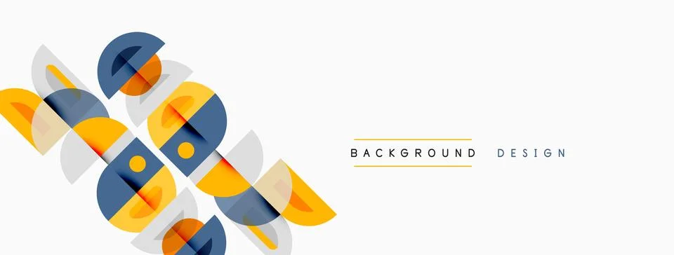Abstract geometric shapes overlap, creating dynamic visual pattern. Minimalis イラスト素材