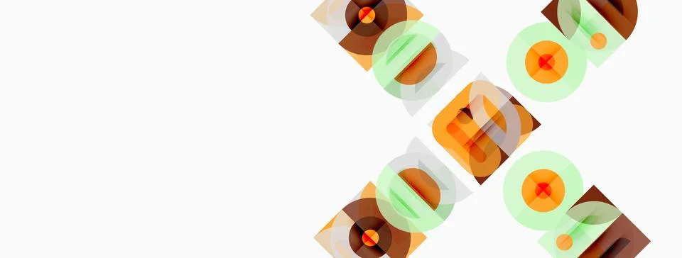 Abstract geometric shapes overlap, creating dynamic visual texture. Brown, .. Stock Illustration