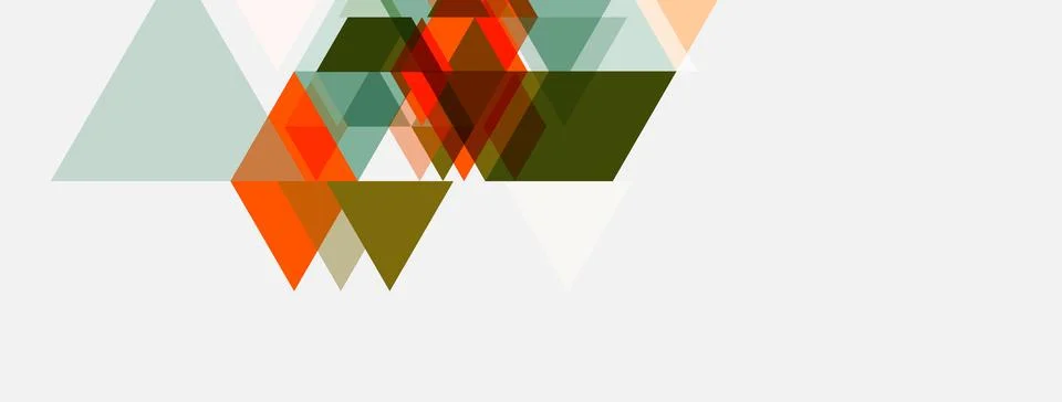 Abstract geometric shapes overlap, creating dynamic visual texture. Orange, Stock Illustration