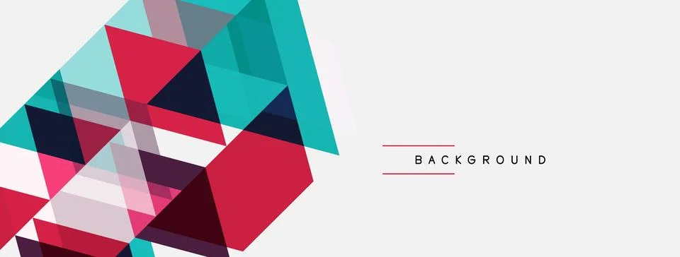Abstract geometric shapes overlap, creating vibrant color blocks. Minimalist 库存插图