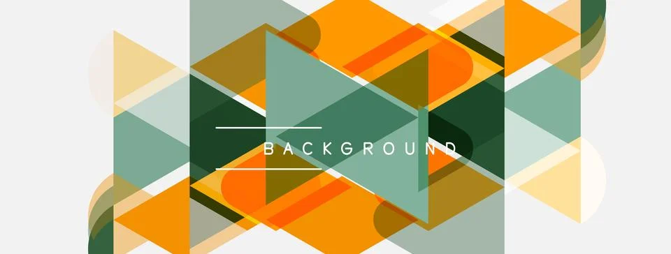 Abstract geometric shapes overlap, creating dynamic visual texture. Orange, Stock Illustration