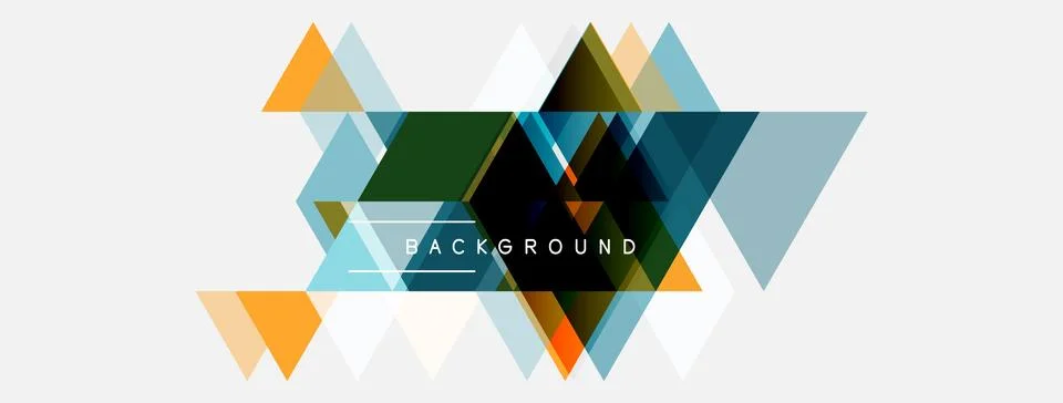 Abstract geometric shapes overlap, creating modern design. Orange, blue, gray イラスト素材