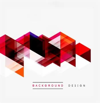 Abstract geometric shapes overlap, creating vibrant color gradients. Modern Stock Illustration