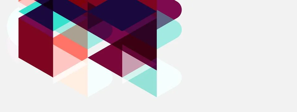 Abstract geometric shapes overlap, creating complex visual texture. Colors Stock Illustration