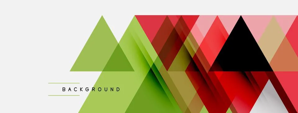 Abstract geometric shapes overlap, creating dynamic visual texture. Green, re Stock Illustration