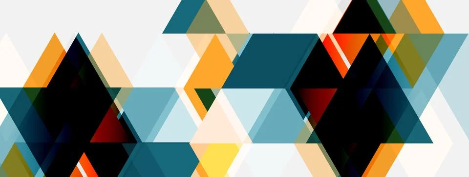 Abstract geometric shapes overlap, creating dynamic visual texture. Colors Stock Illustration