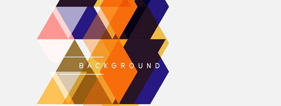 Abstract geometric shapes overlap, creating dynamic visual texture. Orange, Stock Illustration