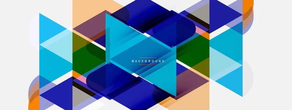 Abstract geometric shapes overlap, creating vibrant color gradients. Design 스톡 일러스트