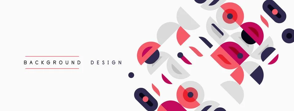 Abstract geometric shapes overlap, creating dynamic visual texture. Pink, p.. Stock Illustration