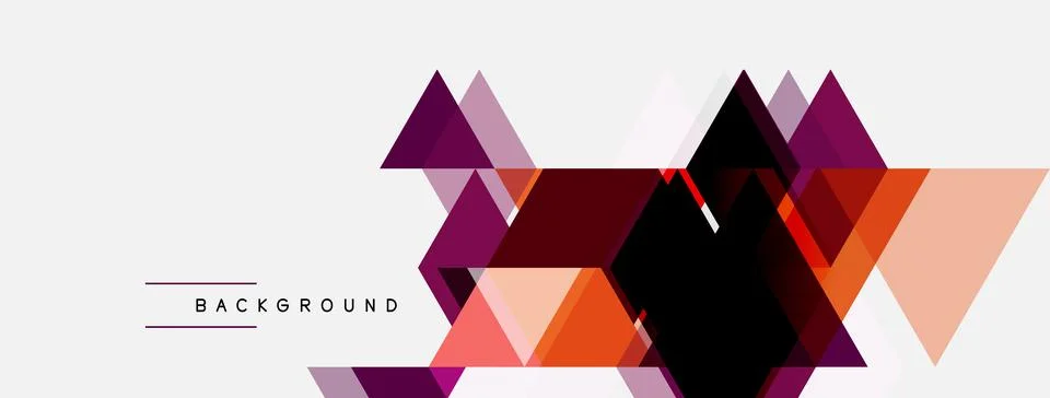 Abstract geometric shapes overlap, creating dynamic visual texture. Warm colo Stock Illustration