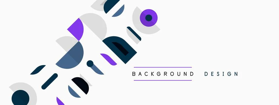 Abstract geometric shapes overlap, creating modern background. Minimalist d.. Stock Illustration