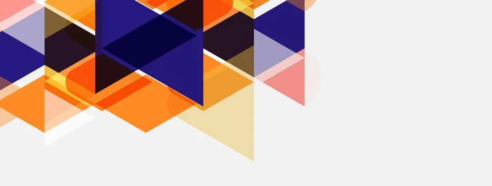 Abstract geometric shapes overlap, creating dynamic visual texture. Orange, Stock Illustration