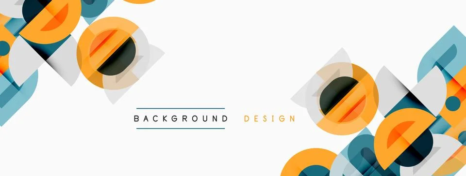 Abstract geometric shapes overlap, creating dynamic visual texture. Orange,.. Stock Illustration