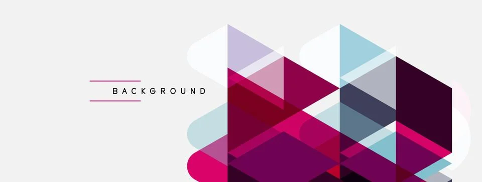 Abstract geometric shapes overlap, creating vibrant color blocks. Minimalist 库存插图