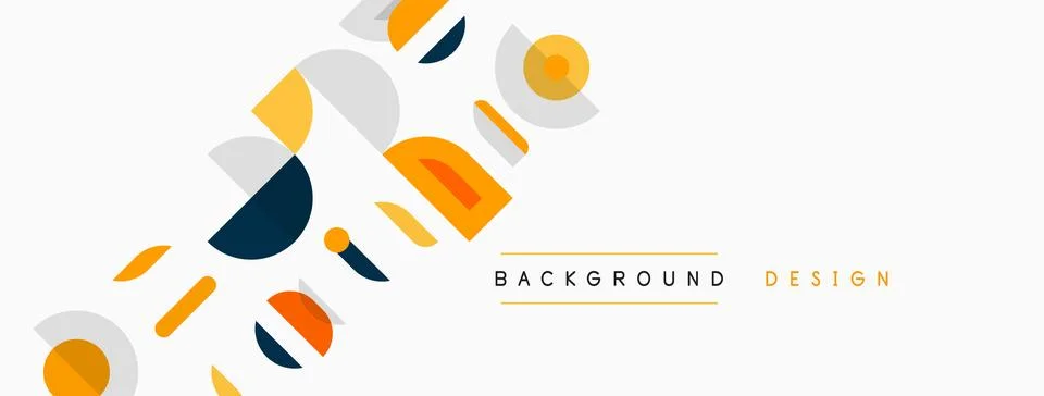 Abstract geometric shapes overlap, creating modern background design. Beige, Illustrazione stock