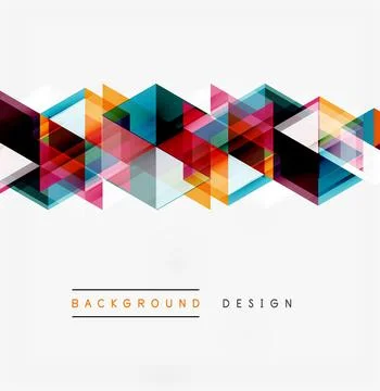 Abstract geometric shapes overlap, creating vibrant colorful pattern. Modern 스톡 일러스트