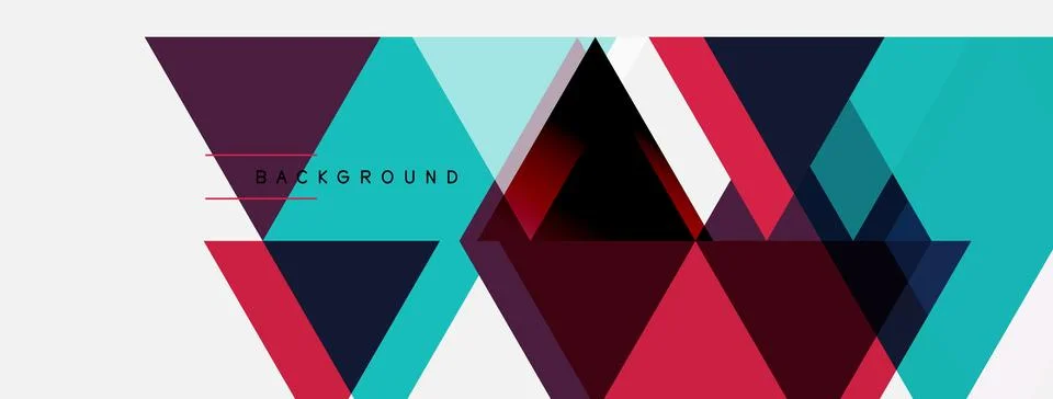 Abstract geometric shapes overlap, creating vibrant color patterns. Design Stockillustratie