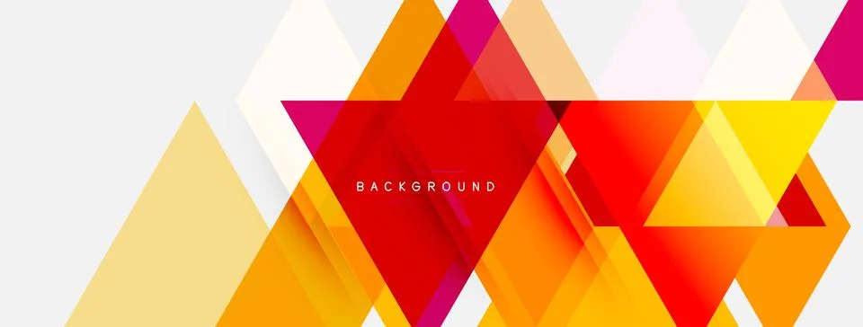 Abstract geometric shapes overlap, creating vibrant color gradients. Warm ton 库存插图