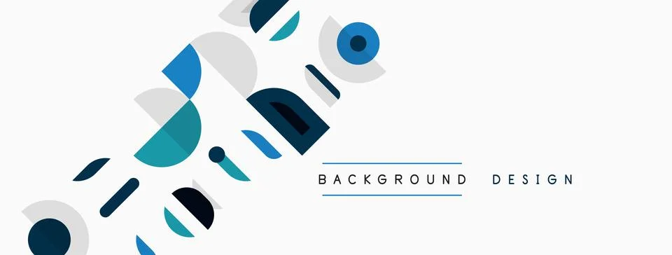 Abstract geometric shapes overlap, creating modern background design. Cool Stock Illustration