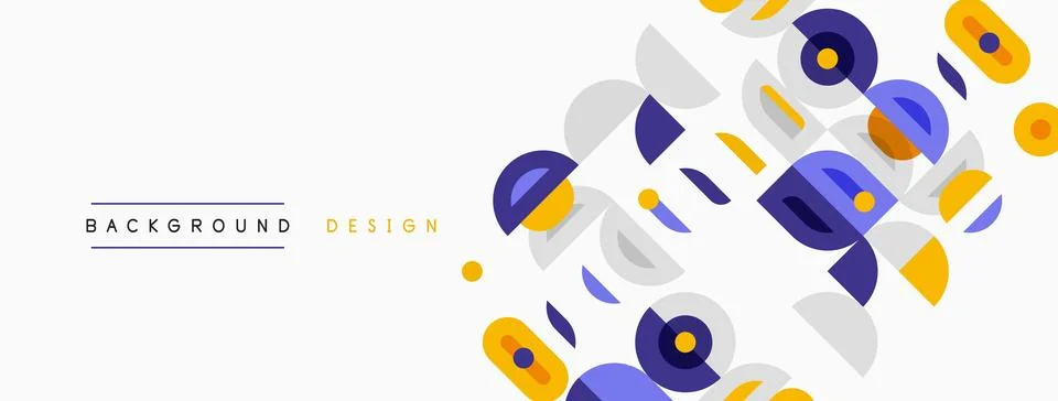 Abstract geometric shapes overlap, creating dynamic visual texture. Colors Stock Illustration