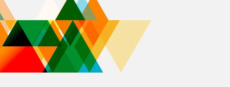 Abstract geometric shapes overlap, creating dynamic visual composition. Color 库存插图