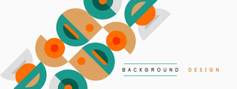 Abstract geometric shapes overlap, creating dynamic visual texture. Orange,.. Stock Illustration
