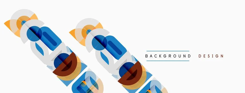 Abstract geometric shapes overlap, creating dynamic visual texture. Colors Stock Illustration