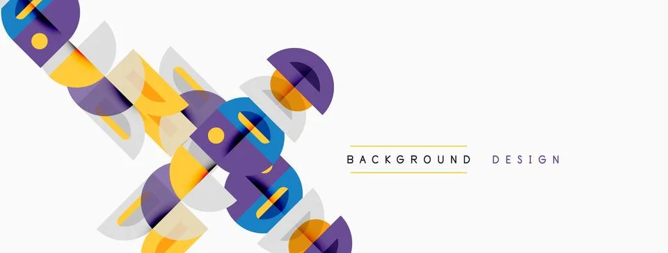 Abstract geometric shapes overlap, creating dynamic visual texture. Colors Stock Illustration